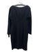 Gianni Versace Size 44/10 Black Wool Jeweled Detail Long Sleeve Dress Black / 44/10