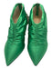 Zara Woman Shoe Size 38 Green Satin Back Zip Pointed Toe Ruched Booties Green / 38