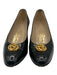 Salvatore Ferragamo Shoe Size 8 Black & Gold Patent Leather Almond Toe Pumps Black & Gold / 8