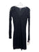 Hale Bob Size S Black Nylon Lace Long Sleeve V Neck Knee length Dress Black / S