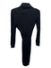 ALLSAINTS Size 6 Black Wool Blend Knit Twist Detail Knee Length Bodycon Dress Black / 6