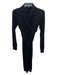 ALLSAINTS Size 6 Black Wool Blend Knit Twist Detail Knee Length Bodycon Dress Black / 6
