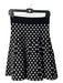 Maeve Size XS B&W Cotton Blend Polka Dots Pull On Stretch Flare Skirt B&W / XS