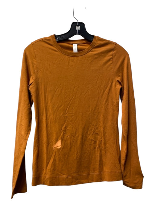 Athleta Size XXS Pumpkin Cotton Long Sleeve Round Neck Loose Fit Top Pumpkin / XXS