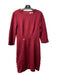 Trina Turk Size Est S/M Deep Red Rayon Round Neck 3/4 Sleeve Knee length Dress Deep Red / Est S/M