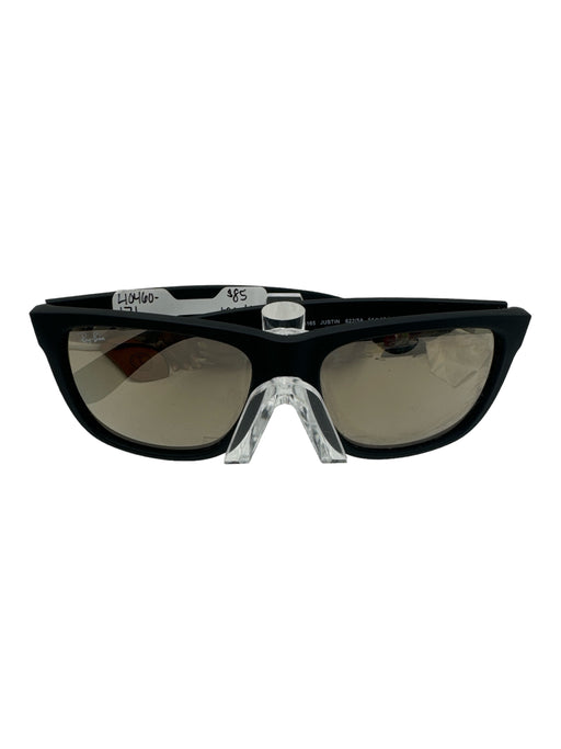 RayBan Black Acetate Rubberized Mirrored Sunglasses Black