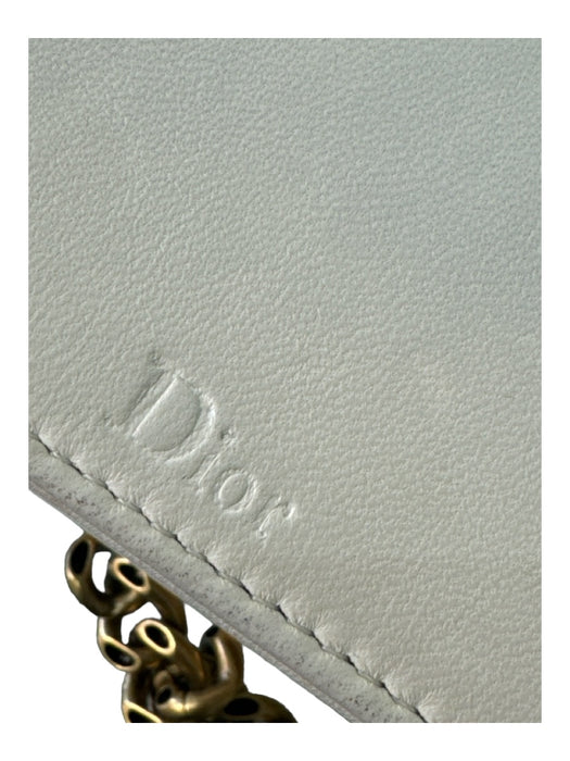 Christian Dior Cream & Gold Leather Flap Crossbody Strap Studded Bag Cream & Gold / Medium