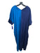 Diane Von Furstenberg Size S Blue & Navy Viscose Drop Shoulder color block Dress Blue & Navy / S