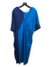 Diane Von Furstenberg Size S Blue & Navy Viscose Drop Shoulder color block Dress Blue & Navy / S