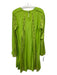 Diane Von Furstenberg Size S Lime Green Viscose Back Keyhole Laser Cut Dress Lime Green / S