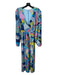 Mumu Size Small Light Blue, Pink & Multi Polyester Long Balloon Sleeve Dress Light Blue, Pink & Multi / Small