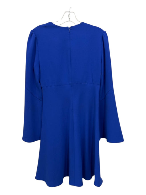Diane Von Furstenberg Size 4 Royal Blue Polyester Blend Long Bell Sleeve Dress Royal Blue / 4