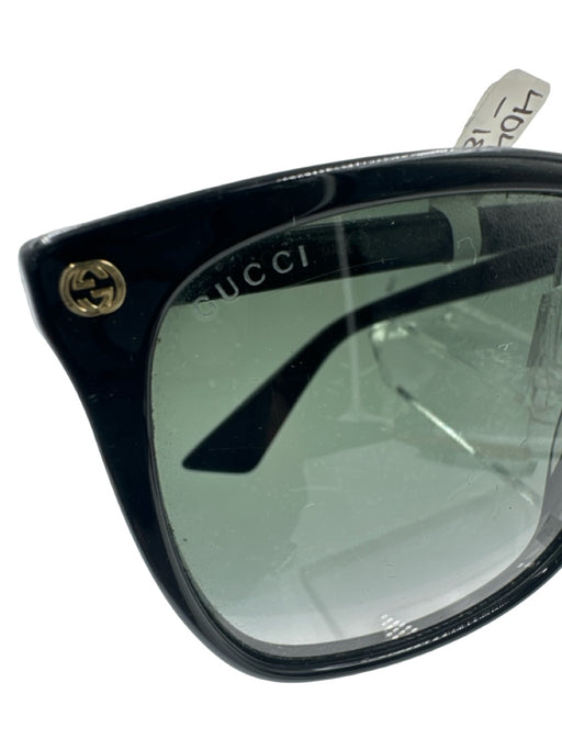 Gucci Black Acetate Logo Dark Tint Sunglasses Black