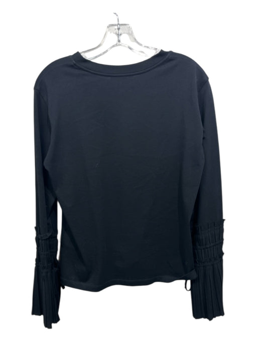 3.1 Phillip Lim Size M Black Cotton Crewneck Tie Detail Top Black / M