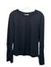 3.1 Phillip Lim Size M Black Cotton Crewneck Tie Detail Top Black / M