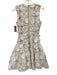 Bronx & Banco Size S White & Beige Polyester & Cotton Sleeveless Floral Dress White & Beige / S