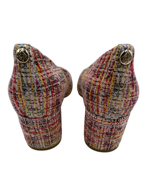Donald Pliner Shoe Size 6 Pink & Multi Tweed Woven Block Heel Pumps Pink & Multi / 6