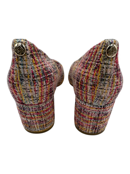 Donald Pliner Shoe Size 6 Pink & Multi Tweed Woven Block Heel Pumps Pink & Multi / 6