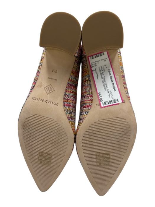 Donald Pliner Shoe Size 6 Pink & Multi Tweed Woven Block Heel Pumps Pink & Multi / 6