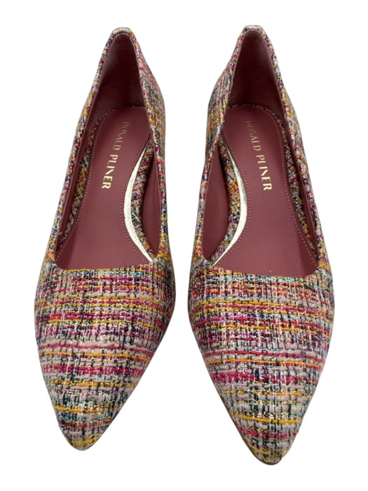 Donald Pliner Shoe Size 6 Pink & Multi Tweed Woven Block Heel Pumps Pink & Multi / 6