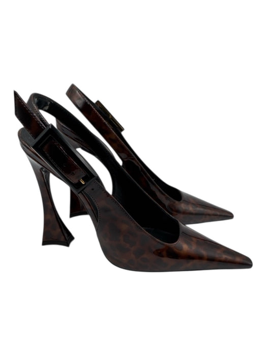 Saint Laurent Shoe Size 37 Mixed Browns Patent Leather Pointed Toe Pumps Mixed Browns / 37