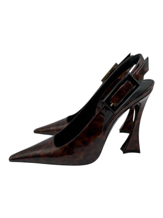 Saint Laurent Shoe Size 37 Mixed Browns Patent Leather Pointed Toe Pumps Mixed Browns / 37