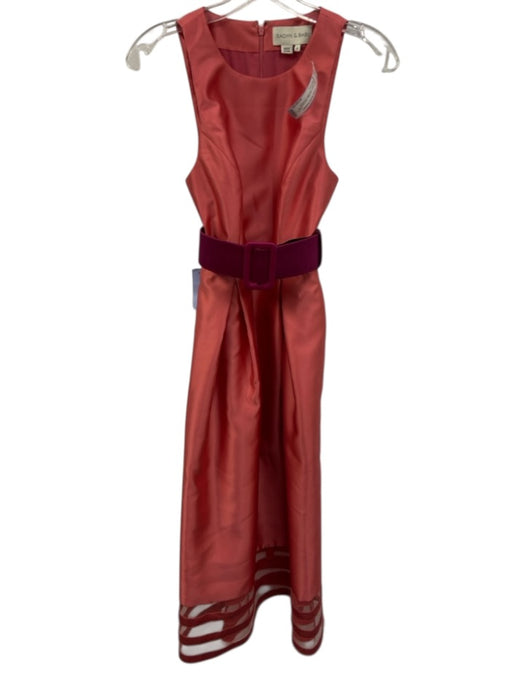 Self-Portrait Size 4 Red Polyester Off Shoulder Bow Cut Out Side Slit Dress Red / 4