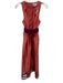 Self-Portrait Size 4 Red Polyester Off Shoulder Bow Cut Out Side Slit Dress Red / 4