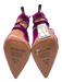 Aquazzura Shoe Size 36.5 Fuchsia Suede Mesh Detail Pointed Toe Strappy Pumps Fuchsia / 36.5