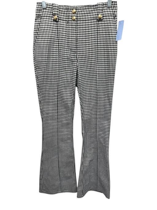 Derek Lam 10 Crosby Size 4 Black & White Missing Fabric Tag Houndstooth Pants Black & White / 4