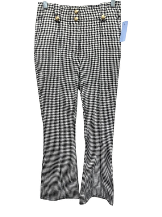 Derek Lam 10 Crosby Size 4 Black & White Missing Fabric Tag Houndstooth Pants Black & White / 4
