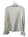 Anne Fontaine Size 44 White Pima Cotton Button Up Ruffle Detail Top White / 44