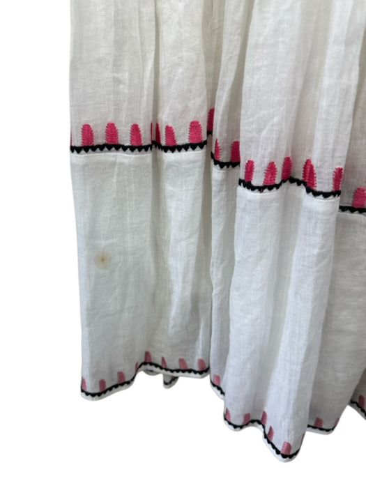Carolina K Size S Cream White, Black & Multi Cotton Embroidered Design Skirt Cream White, Black & Multi / S