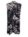 ALLSAINTS Size L Black, White & Multi Viscose Abstract Splatter Sleeveless Dress Black, White & Multi / L