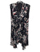 ALLSAINTS Size L Black, White & Multi Viscose Abstract Splatter Sleeveless Dress Black, White & Multi / L