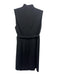 Pomander Place Size M Black Rayon Blend Sleeveless Button Front Belted Dress Black / M