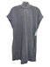 Ann Mashburn Size M Navy Blue & White Cotton Textured Knit Short Sleeve Dress Navy Blue & White / M