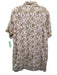 Sue Sartor Size Est L Pink, Beige & Brown Cotton Floral & Leaf Print Dress Pink, Beige & Brown / Est L