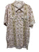 Sue Sartor Size Est L Pink, Beige & Brown Cotton Floral & Leaf Print Dress Pink, Beige & Brown / Est L