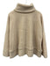 Tuckernuck Size L Cream Beige Polyester Teddy Turtleneck Fleece Pullover Sweater Cream Beige / L