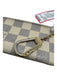 Louis Vuitton Cream & Gray Coated Canvas Damier Gold Hardware Zip Close Keychain Cream & Gray
