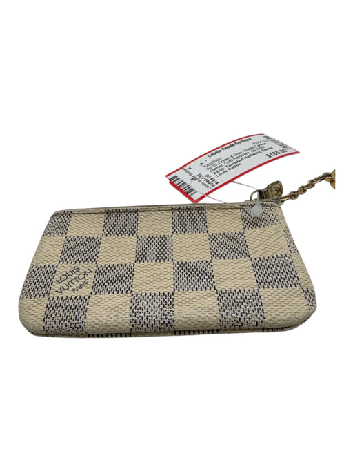 Louis Vuitton Cream & Gray Coated Canvas Damier Gold Hardware Zip Close Keychain Cream & Gray