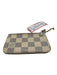 Louis Vuitton Cream & Gray Coated Canvas Damier Gold Hardware Zip Close Keychain Cream & Gray