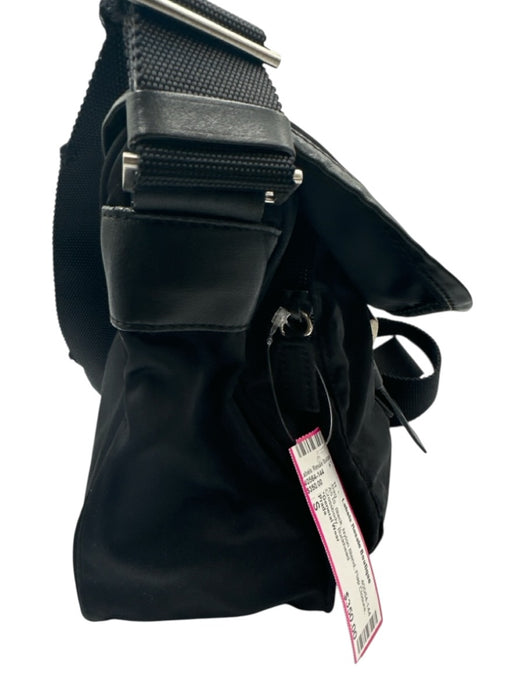 Prada Black Nylon Blend Flap Closure Crossbody Bag Black / S