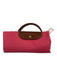 Longchamp Red & Brown Leather & Nylon Foldable Hand Bag Red & Brown / L