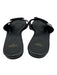 Fendi Shoe Size 40 Black Leather Slide Metal Logo Open Toe Sandals Black / 40