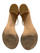 Stuart Weitzman Shoe Size 9 Beige Leather Ankle Strap Block Heel Sandals Beige / 9