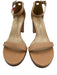 Stuart Weitzman Shoe Size 9 Beige Leather Ankle Strap Block Heel Sandals Beige / 9