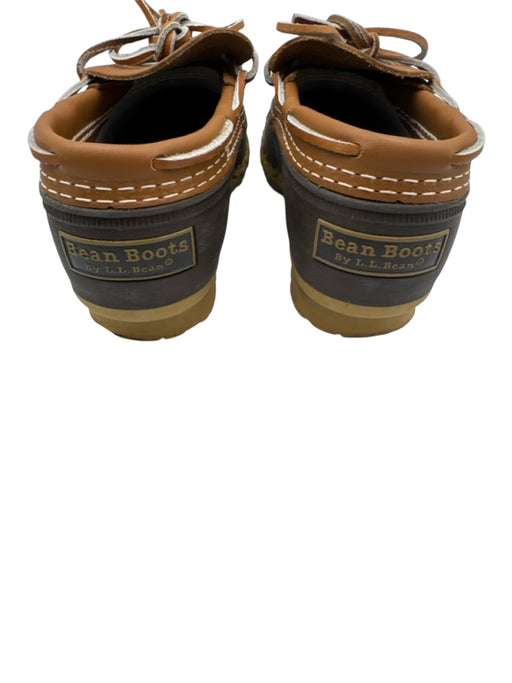 LL Bean Shoe Size 7 Brown Rubber & Leather Rain Boots Duck Low Top Shoes Brown / 7