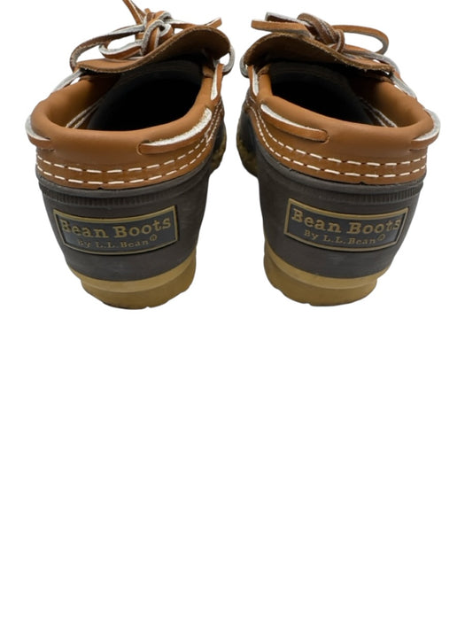 LL Bean Shoe Size 7 Brown Rubber & Leather Rain Boots Duck Low Top Shoes Brown / 7